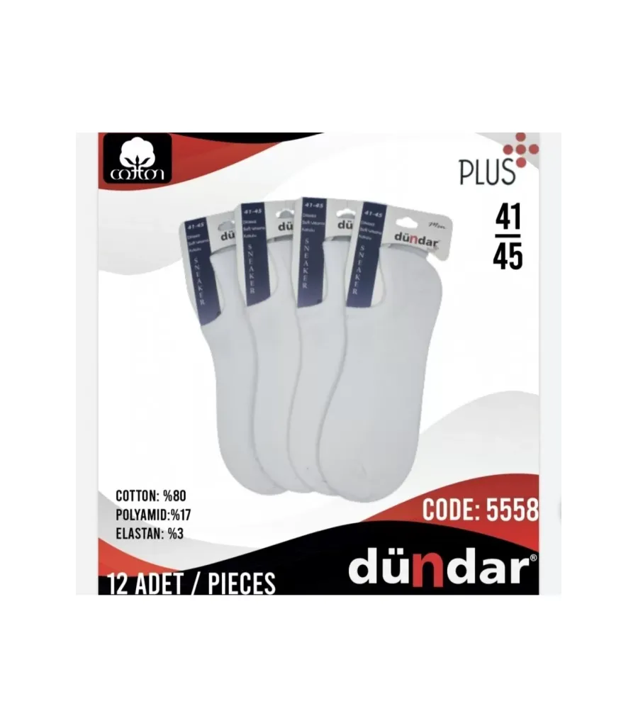 Toptan Dündar Plus Erkek Sneaker Çorap