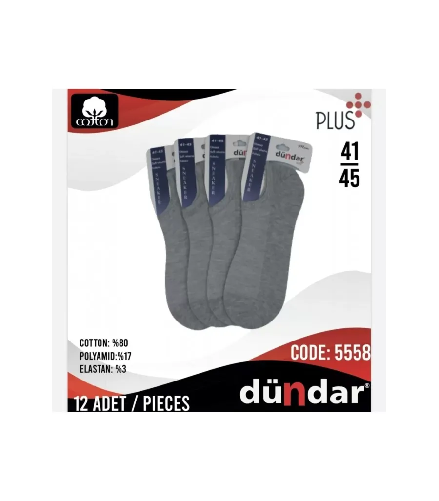 Toptan Dündar Plus Erkek Sneaker Çorap