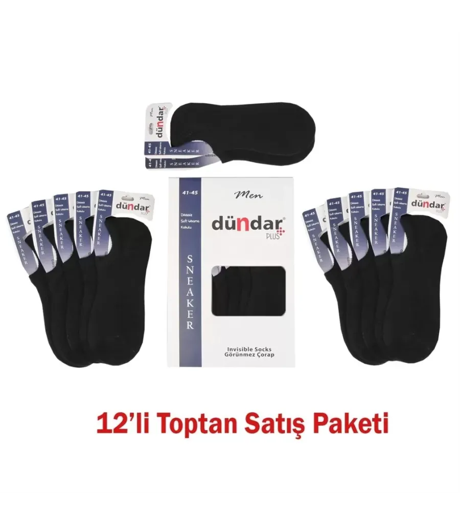 Toptan Dündar Plus Erkek Sneaker Çorap