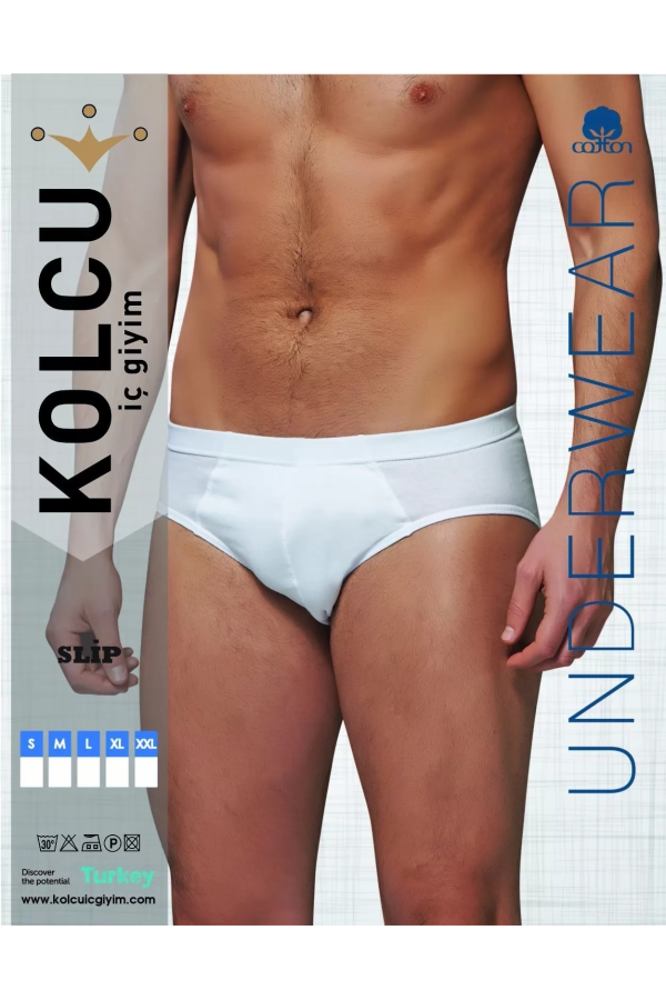 Kolcu Erkek Penye Kom Slip Tekli Paket