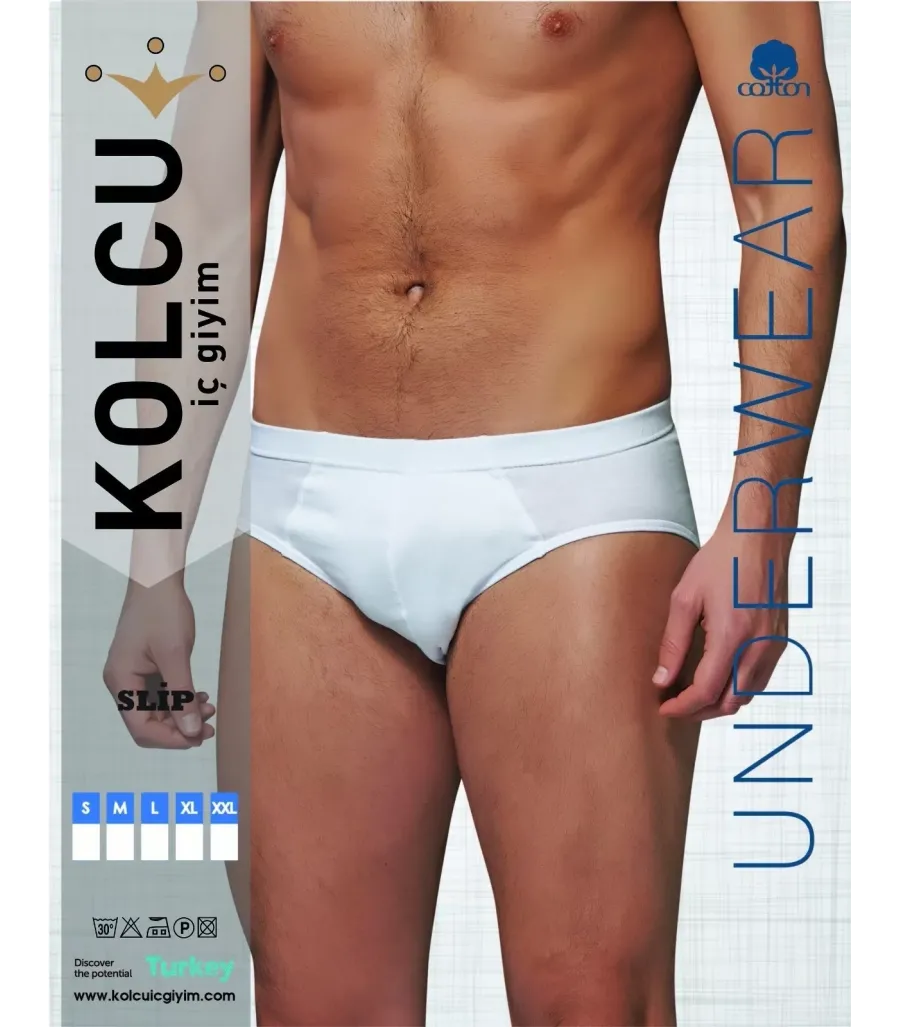 Kolcu Erkek Penye Kom Slip Tekli Paket