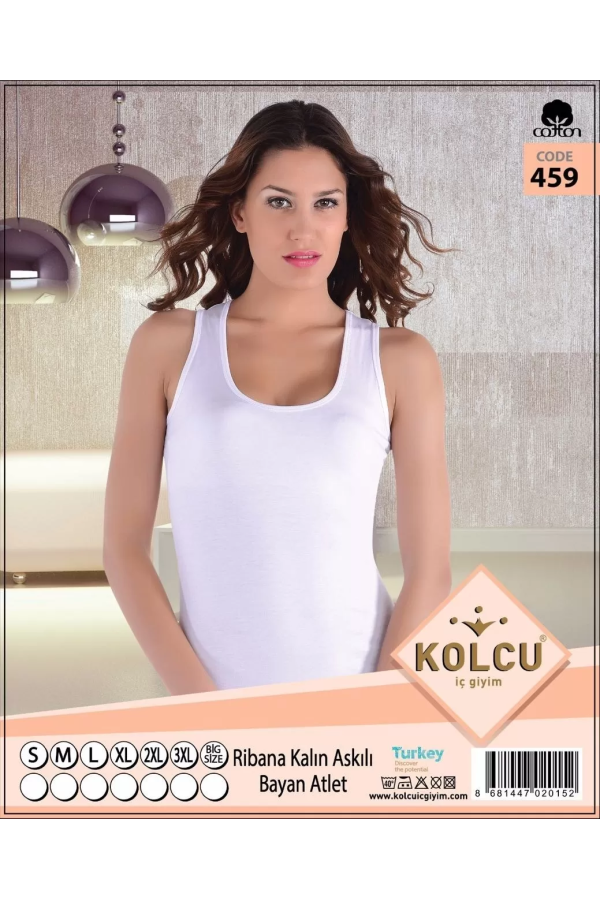 Kolcu Geniş Askılı Ribana Kadın Atlet