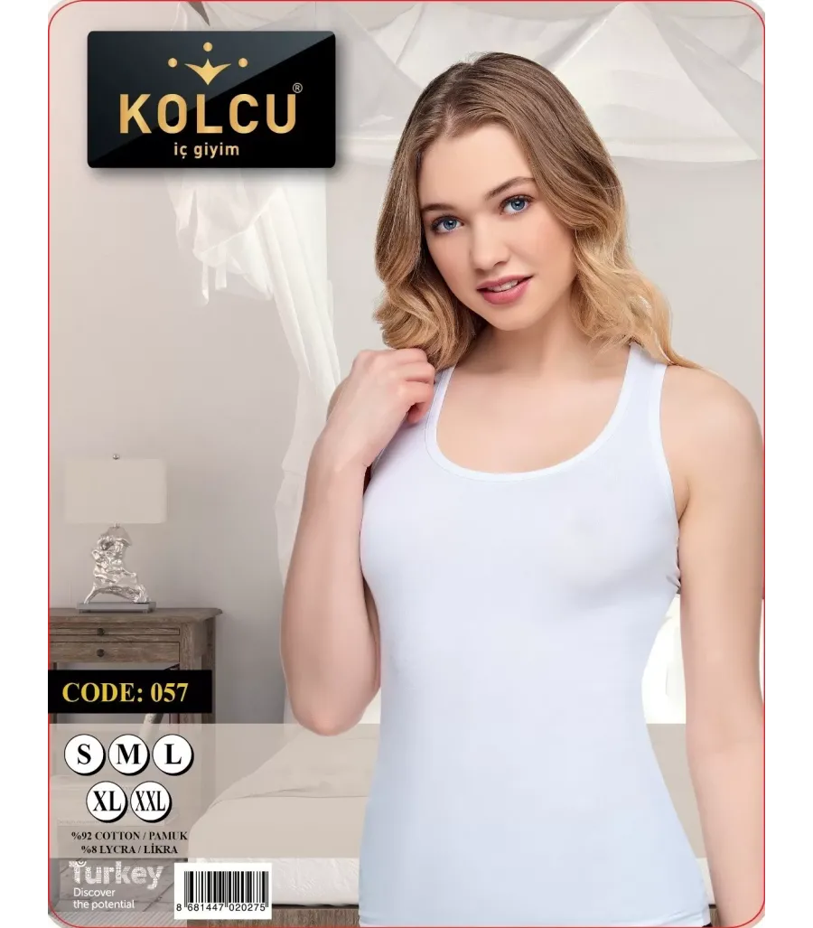 Kolcu Geniş Askılı Likralı Kadın Atlet