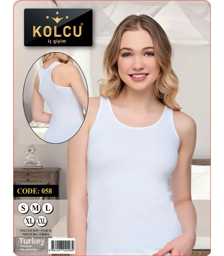 Kolcu Sporcu Likralı Kadın Atlet Beyaz