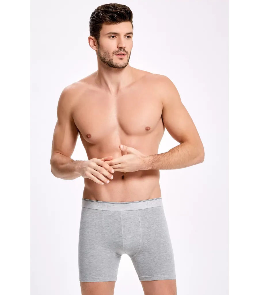 Toptan İlke Likralı Uzun Paça Boxer (Kutulu)