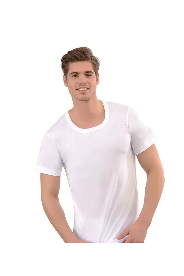 Toptan intimo Erkek Penye Bisiklet Yaka Fanila
