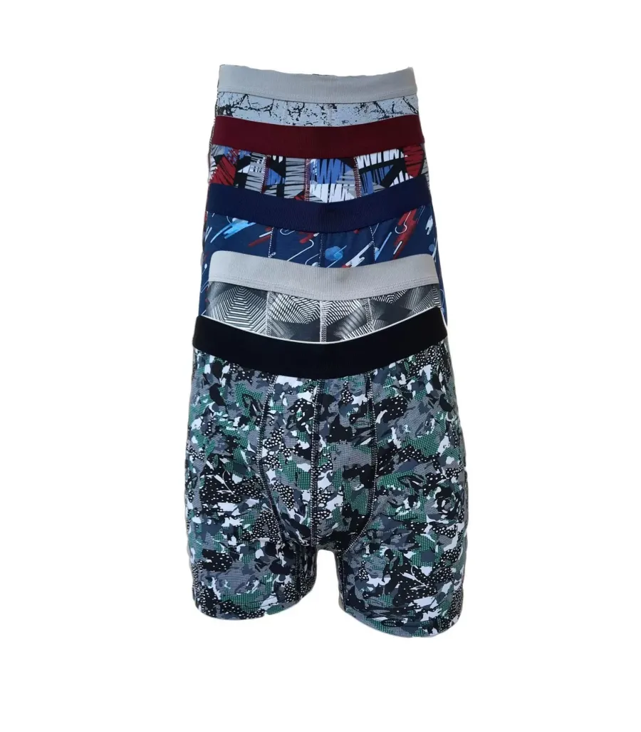 Toptan Tutku Likralı Desenli Spor Boxer