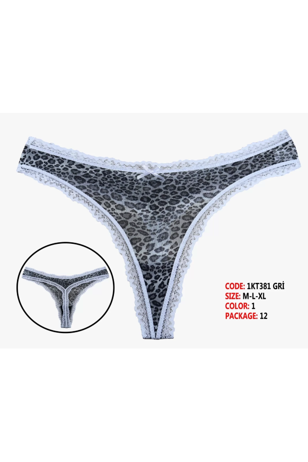 Toptan Cottondance Tanga CTNB-1KT381 GRİ