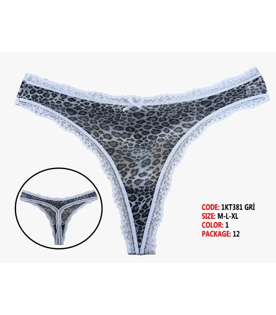 Toptan Cottondance Tanga CTNB-1KT381 GRİ