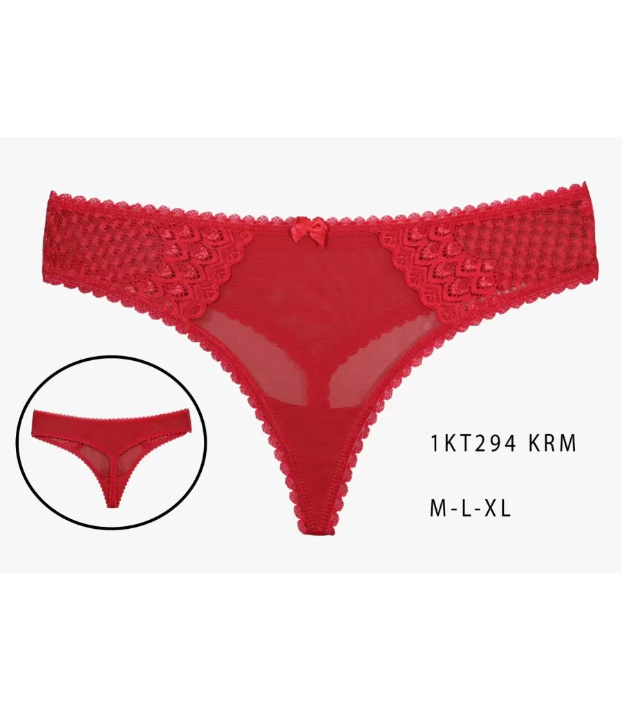 Toptan Cottondance Tanga Kırmızı 1KT294