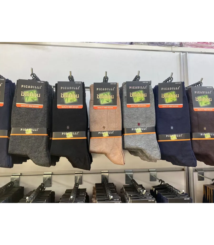 Pıccadıllı Desenli Kalın Bambu Soket Çorap Pcl56
