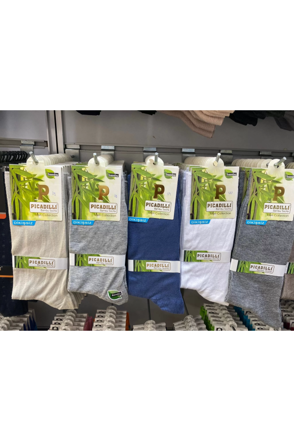 Pıccadıllı Dikişsiz Bambu Soket Çorap