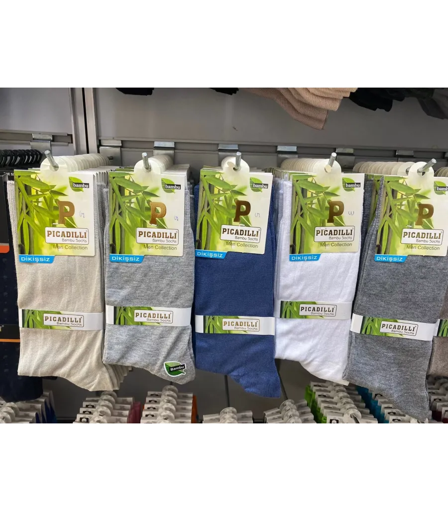 Pıccadıllı Dikişsiz Bambu Soket Çorap