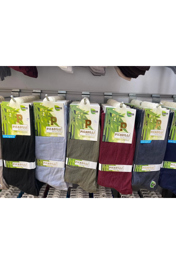 Pıccadıllı Dikişsiz Bambu Soket Çorap