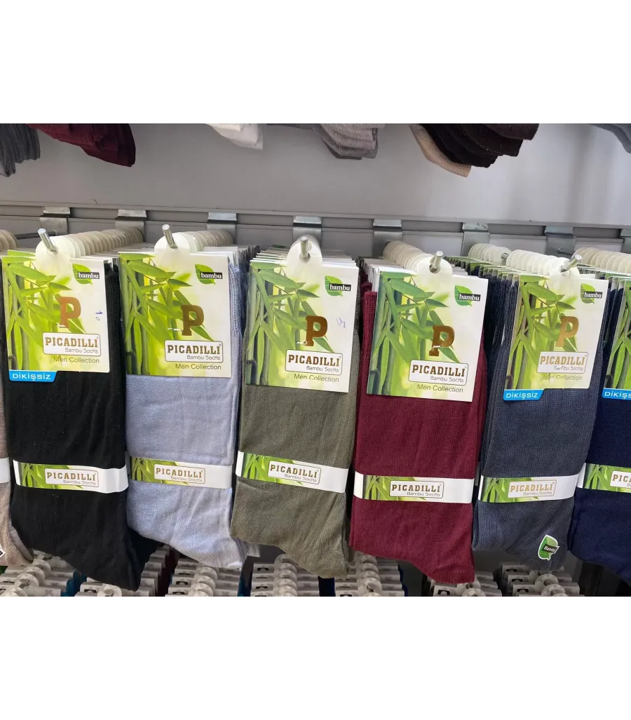 Pıccadıllı Dikişsiz Bambu Soket Çorap
