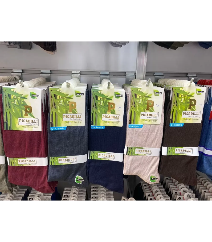 Pıccadıllı Dikişsiz Bambu Soket Çorap