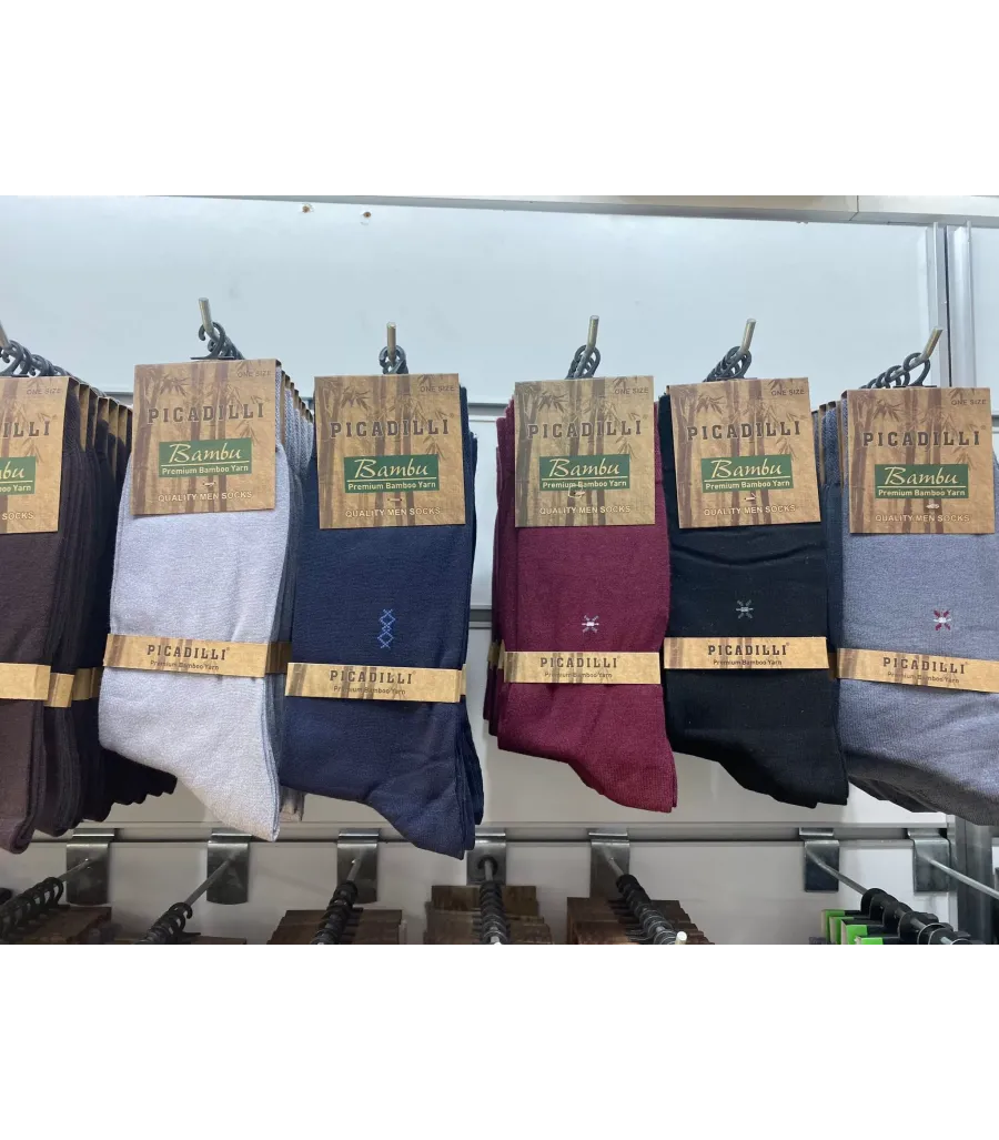 Pıccadıllı Dikişsiz Bambu Desenli Soket Çorap