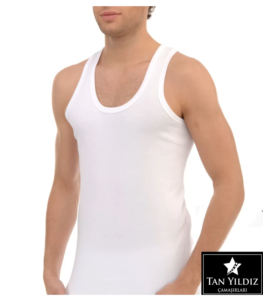 Toptan Tan Yıldız Penye Atlet Tekli Paket