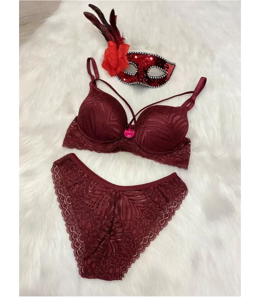Dantelli Sütyen Takım Toptan Bordo