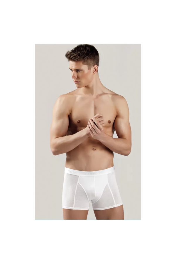 Güryıldız Penye Elastane Erkek Boxer Beyaz