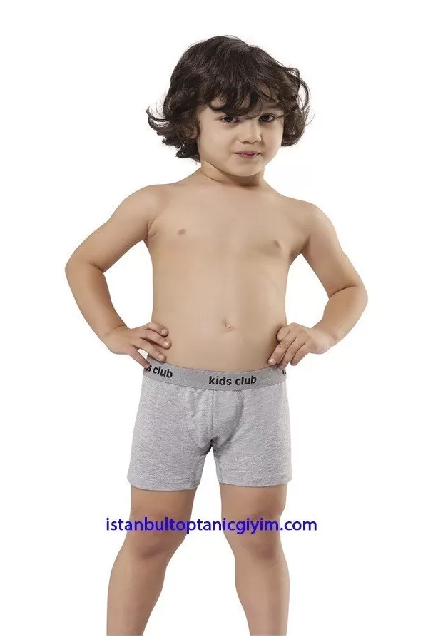 Toptan Çocuk Boxer Gri