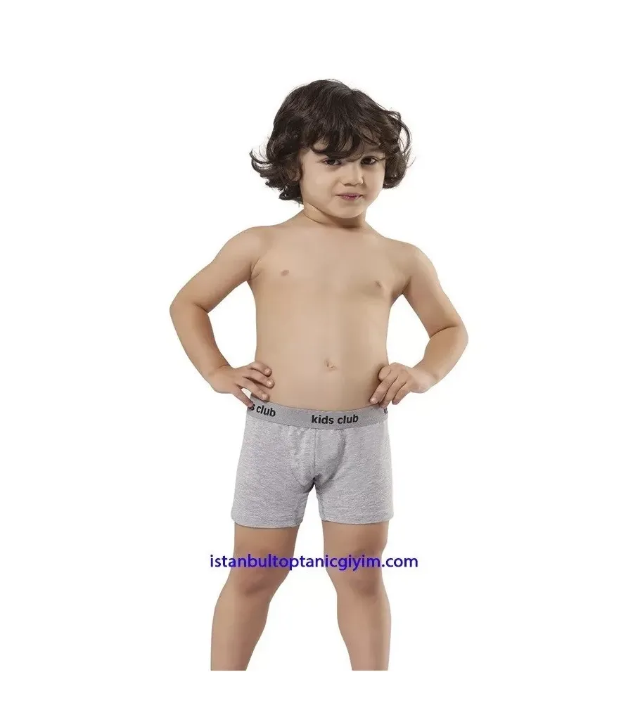 Toptan Çocuk Boxer Gri