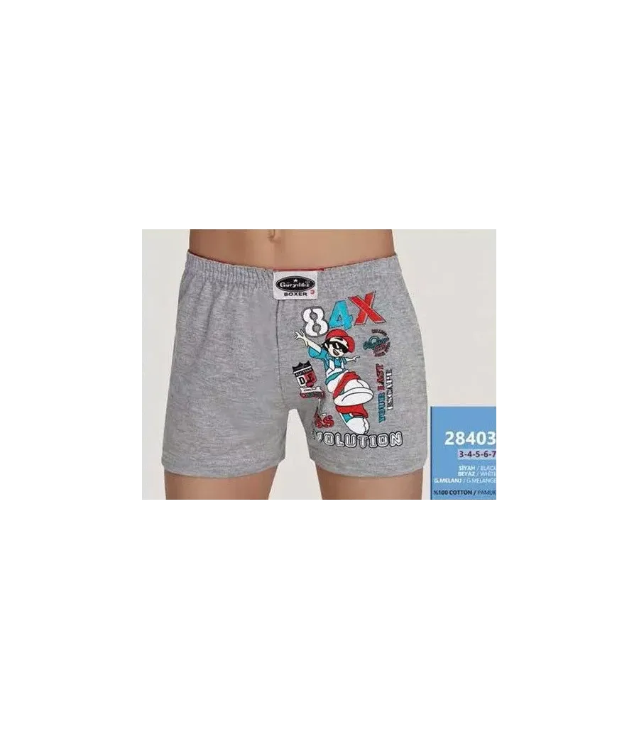 Toptan Güryıldız Taşma Bel Erkek Çocuk Boxer