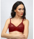 Ebru Dantelli Toparlayıcı Sütyen Bordo 1004