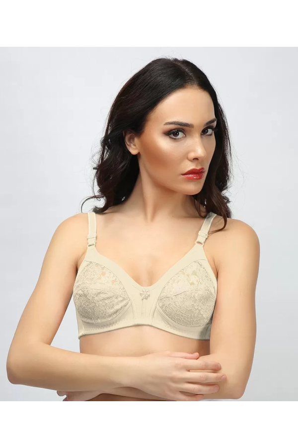 Ebru Dantelli Toparlayıcı Sütyen Ekru