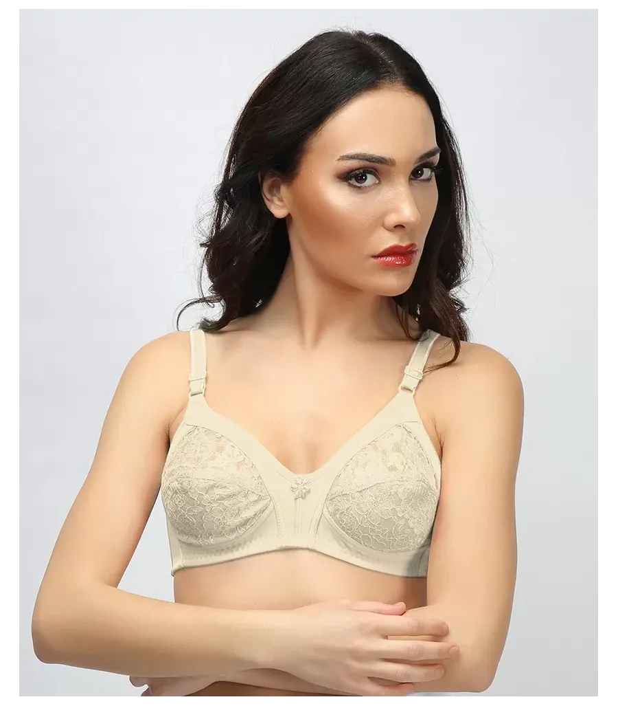 Ebru Dantelli Toparlayıcı Sütyen Ekru
