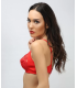 Ebru Dantelli Toparlayıcı Sütyen Kırmızı
