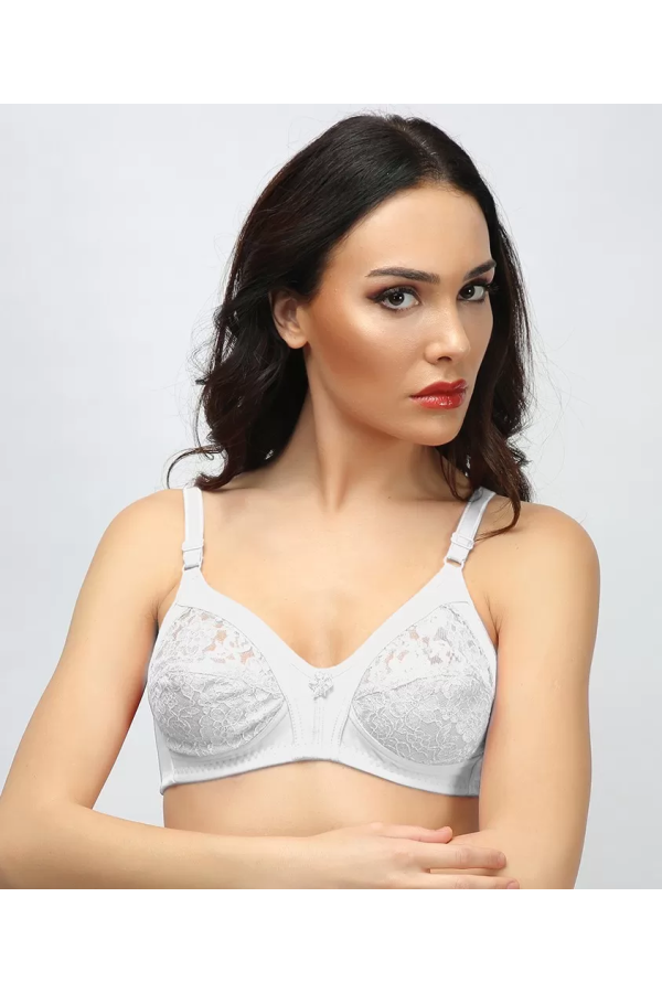 Ebru Dantelli Toparlayıcı Sütyen Beyaz