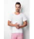 Toptan Özlem Donex Erkek Geniş Yaka Slim Fit T-Shirt Beyaz