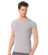 Toptan Özlem Donex Erkek Geniş Yaka Slim Fit T-Shirt Gri