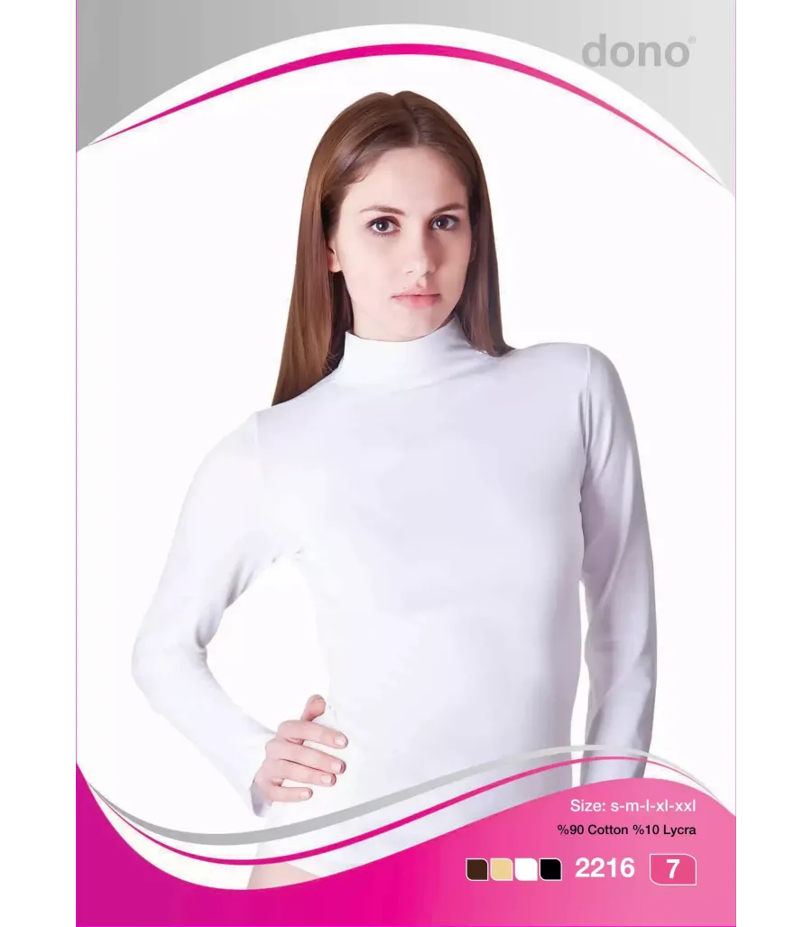 Dono Bayan Lycra Uzun Kol(balıkçı Yaka )