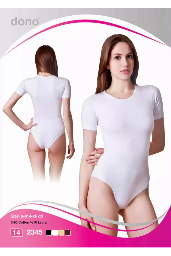 Dono Bayan Çıtçıtlı Kısa Kol Body