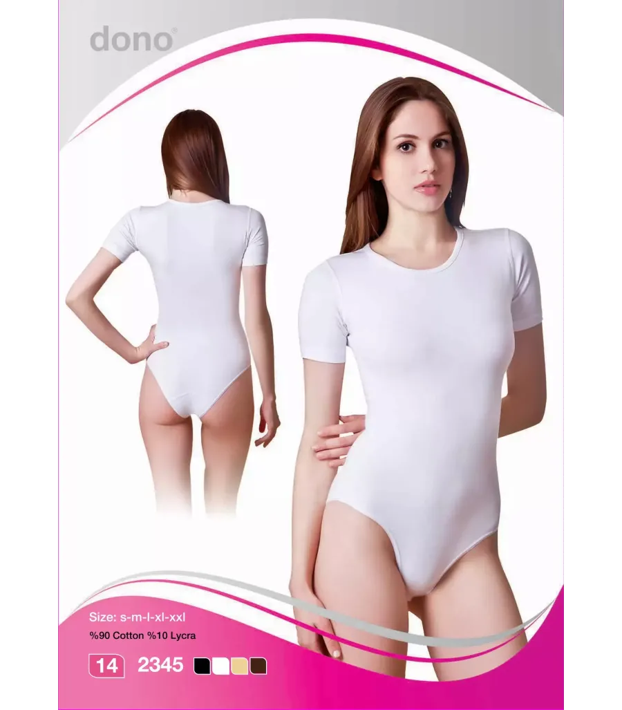 Dono Bayan Çıtçıtlı Kısa Kol Body