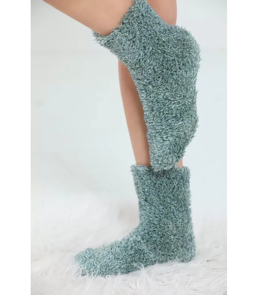 Peluş Kadın Çorap Karışık Renk