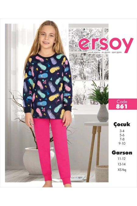Ersoy Kız Çocuk Pijama Takımı ERS861
