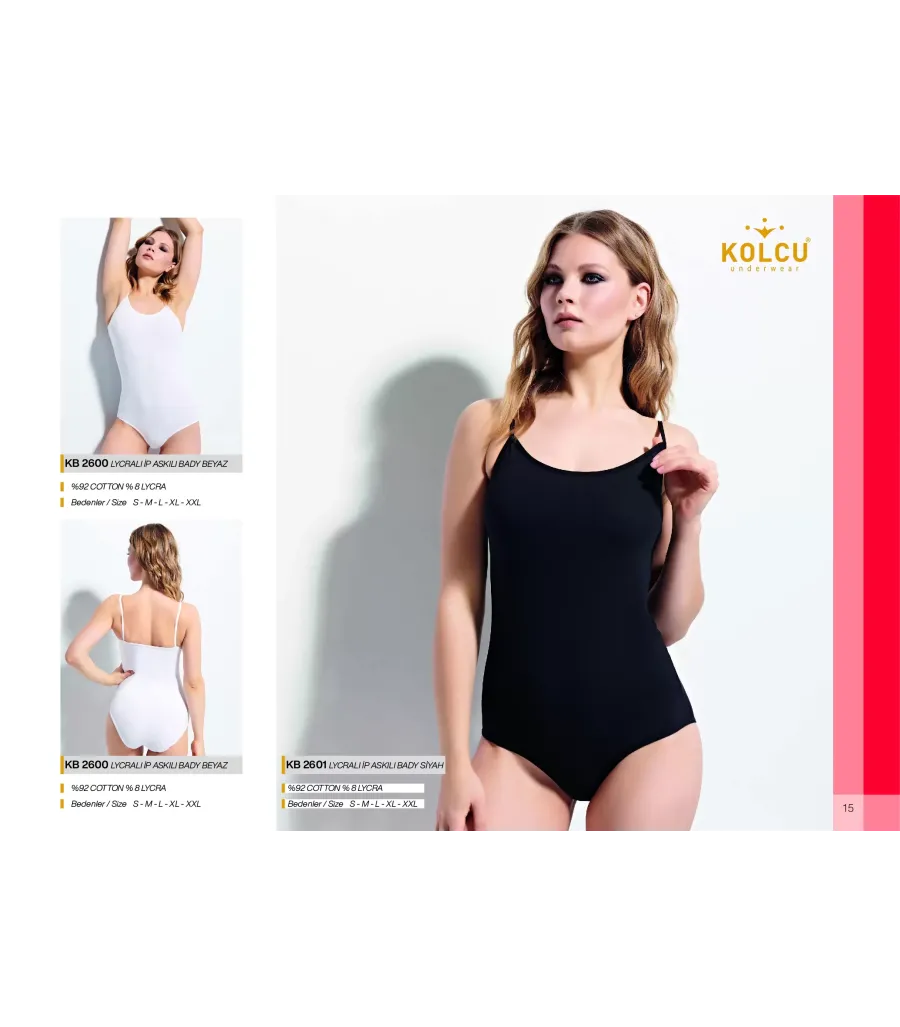 Kolcu ip Askılı Çıtçıtlı Body Beyaz