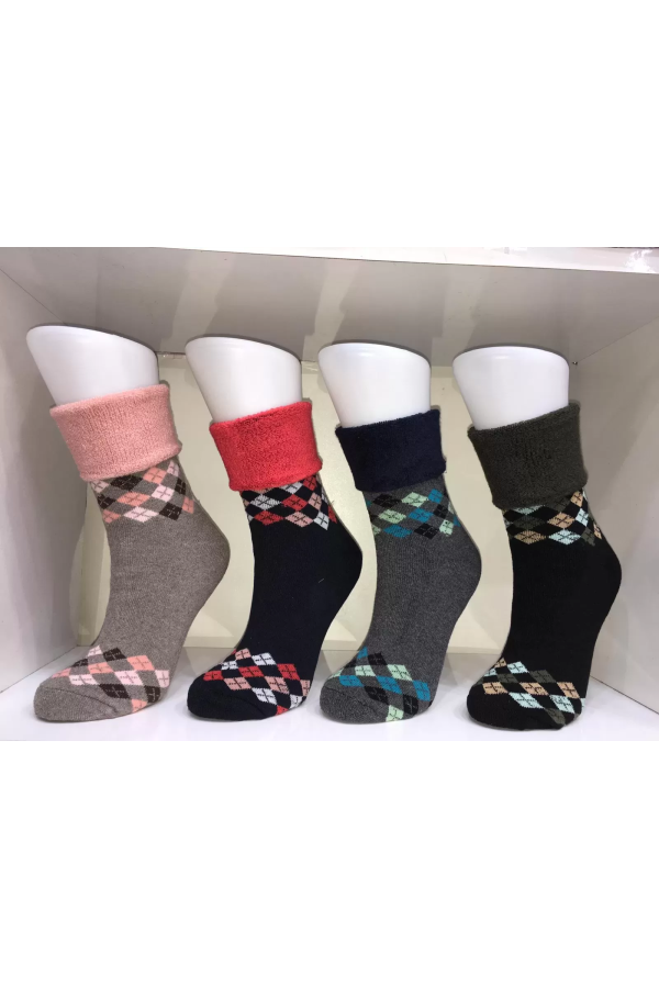 Özenal Kıvrık Yıkamalı Kokulu Bayan Havlu Çorap ÖZNAL-017631