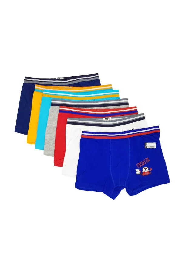 Toptan Tutku Çocuk Elastan Baskılı Boxer