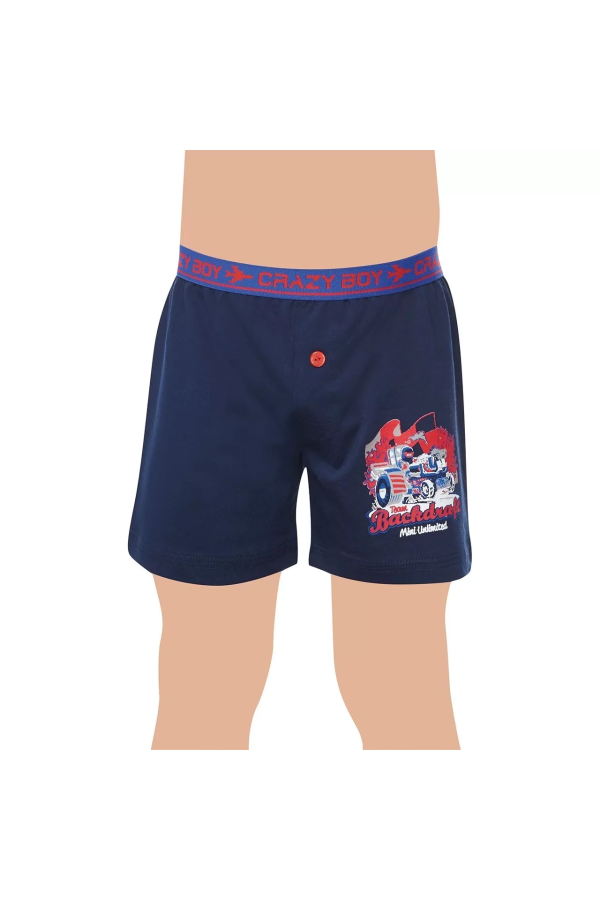 Toptan Tutku Çocuk Elastan Baskılı Boxer