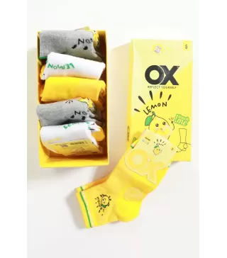 OX Çocuk Patik Çorap Limon Kokulu