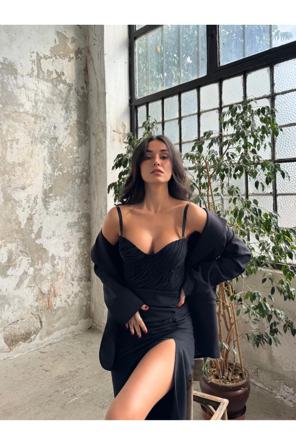 Cansoy Hera Siyah Bustiyer Takım