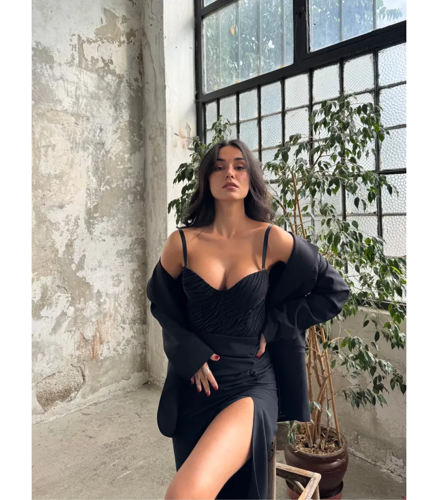 Cansoy Hera Siyah Bustiyer Takım