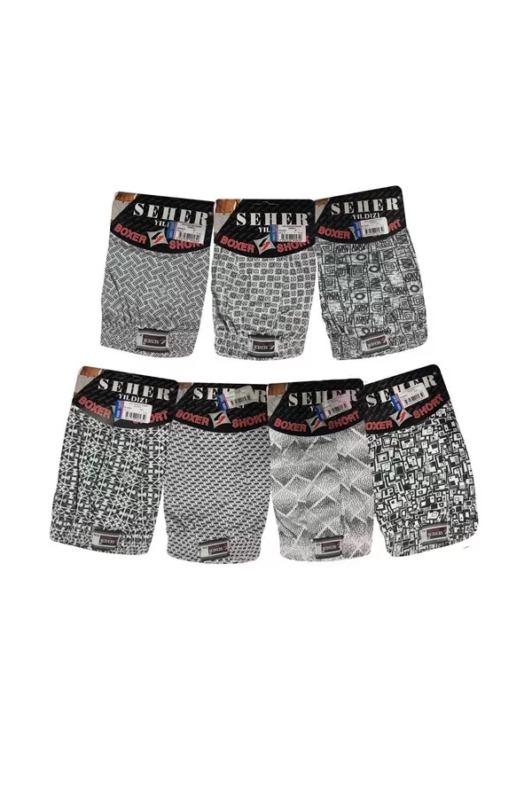 Toptan Seher Desenli Boxer