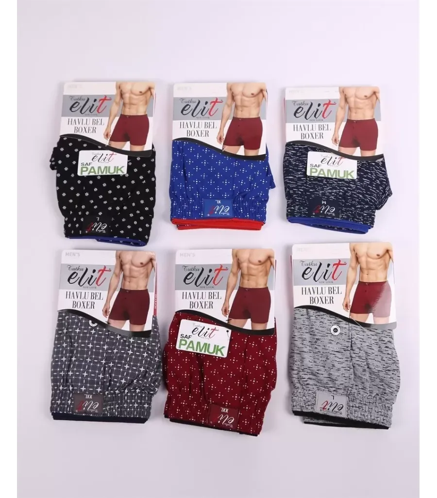 Toptan Elit Havlubel Desenli Boxer