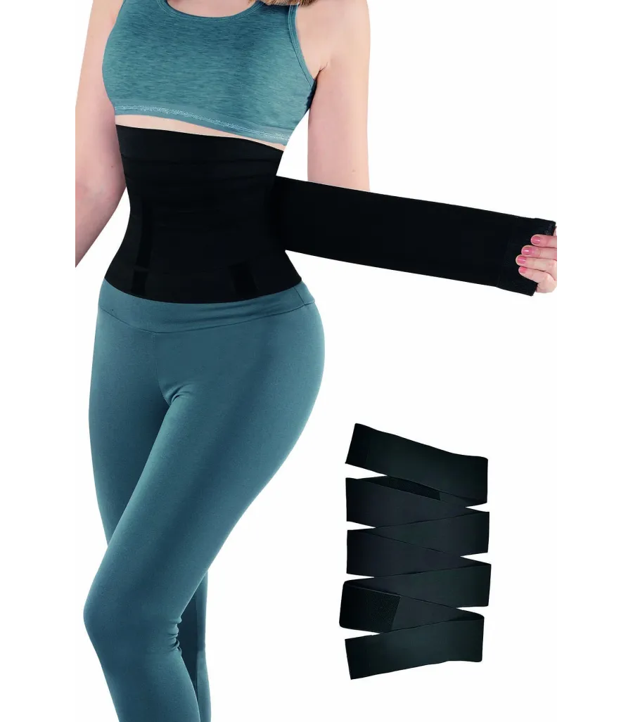 NBB Siyah Unisex İnceltici Zayıflatıcı Sarma Bel Korsesi