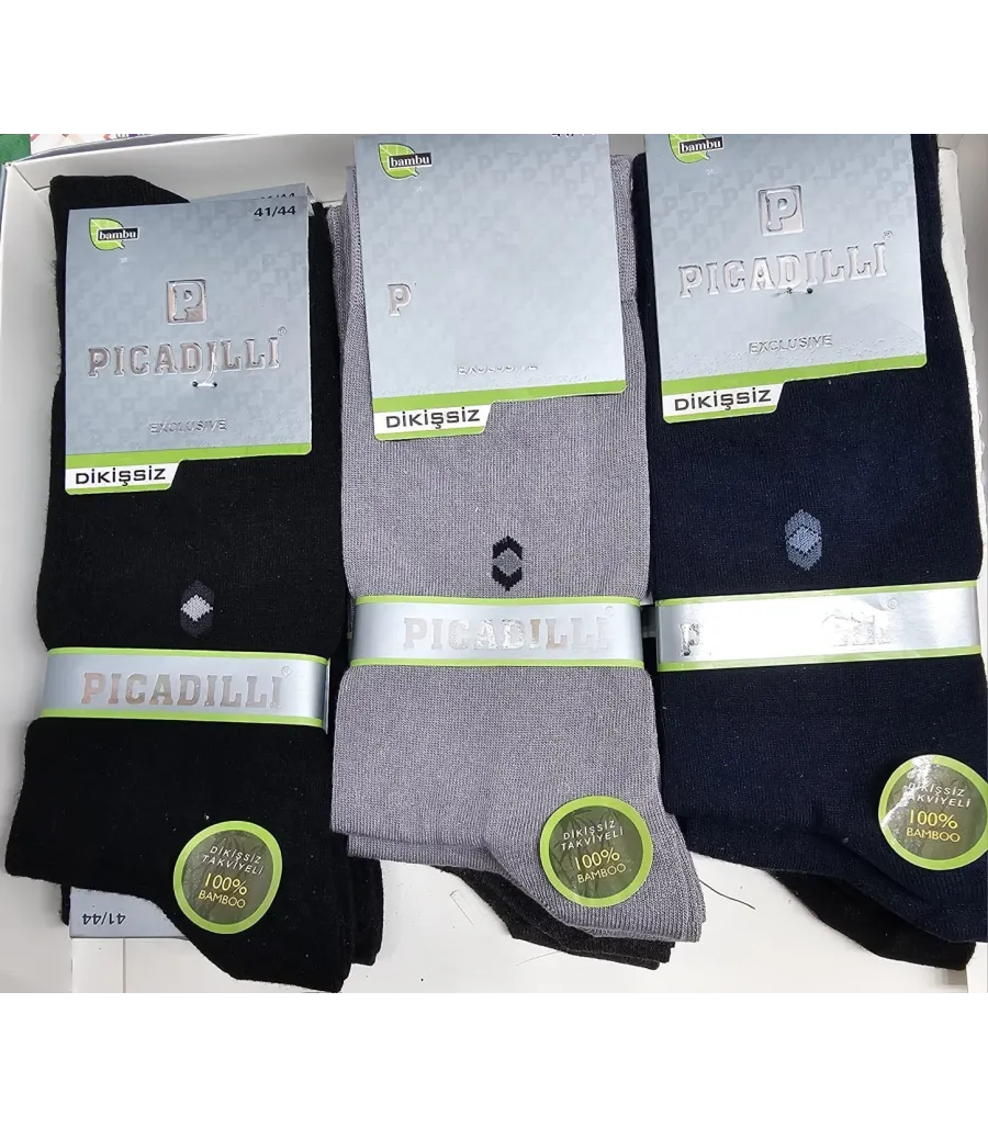 Pıcadıllı Erkek Bambu Dikişsiz Çorap PCLE112